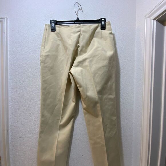 The Row Off White Beige Pants side zip Size 4 $890 - Picture 3 of 6